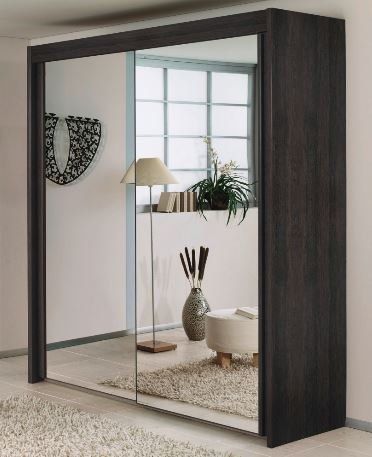 151cm Sliding Wardrobe 197cm High Mirror Doors | Hills Furniture Store In Double Mirrored Wardrobes (View 7 of 15)