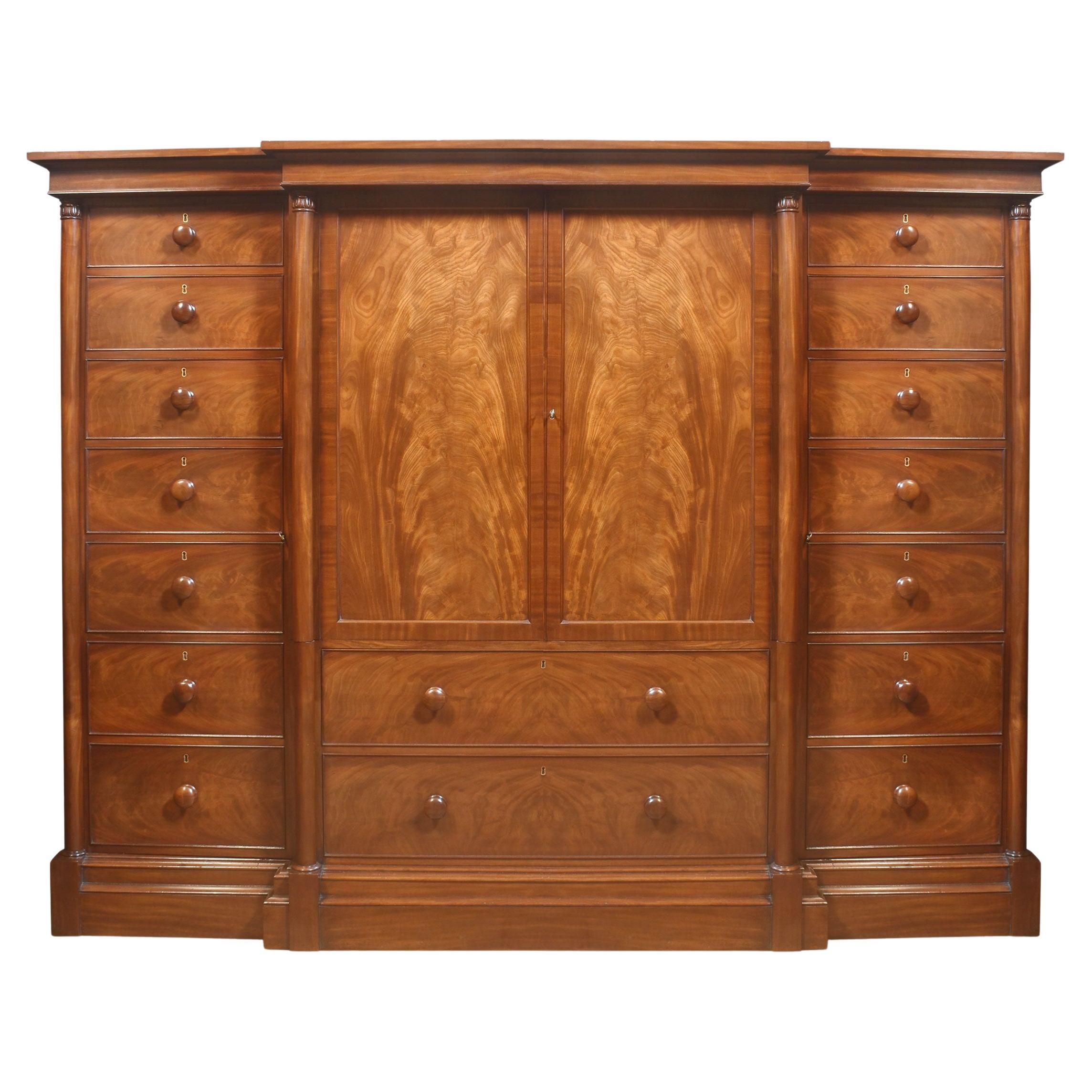 19th Century Breakfront Wardrobe For Sale At 1stdibs Pertaining To Mahogany Breakfront Wardrobes (View 11 of 15)
