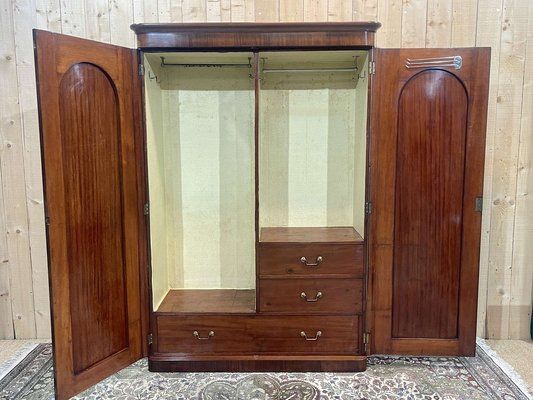 19th Century Victorian Wardrobe In Mahogany For Sale At Pamono With Victorian Wardrobes (View 12 of 15)
