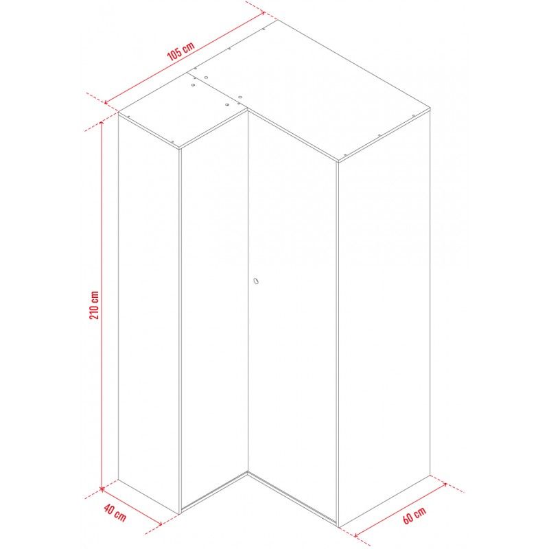 2 Door Corner Wardrobe Spot – Vox | Design4kids Inside 1 Door Corner Wardrobes (Photo 11 of 15)