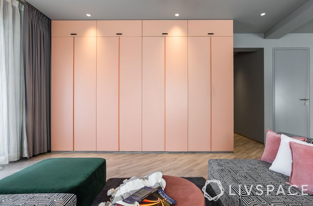 25+ Gorgeous Wardrobe Designs From Livspace We Love (cost Included) With Regard To Pink High Gloss Wardrobes (Photo 9 of 15)