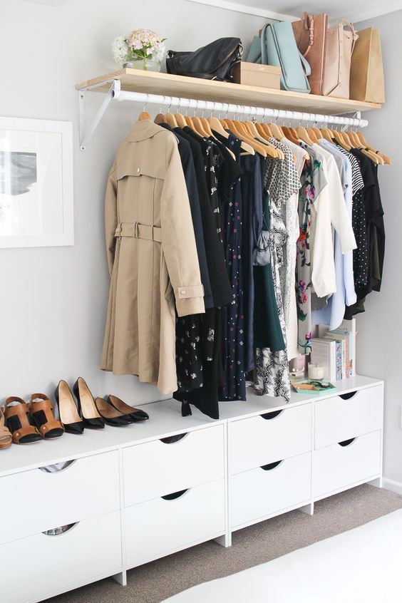 27 Space Saving Closet Wall Storage Ideas To Try | Small Bedroom Storage,  Closet Bedroom, No Closet Solutions Regarding Wardrobes Hangers Storages (View 12 of 15)