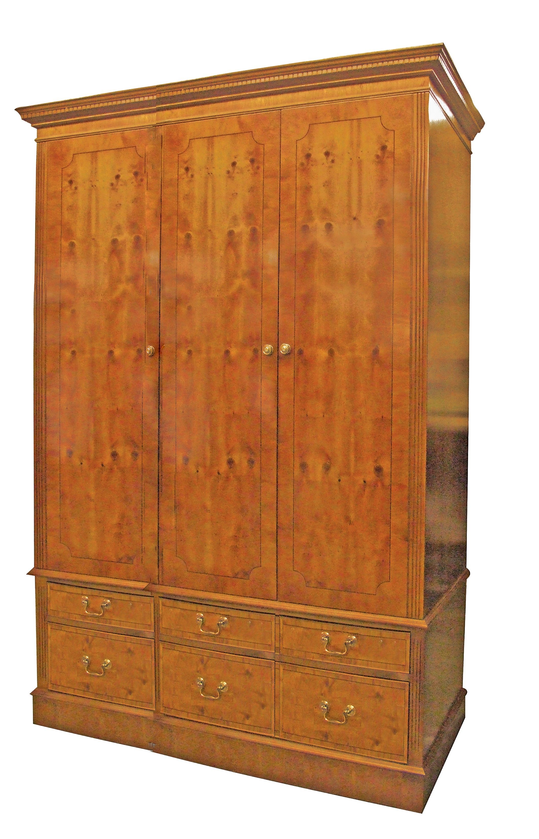3 Door Wardrobe | Large Wooden Wardrobe | 6 Drawers Within Large Wooden Wardrobes (View 4 of 15)