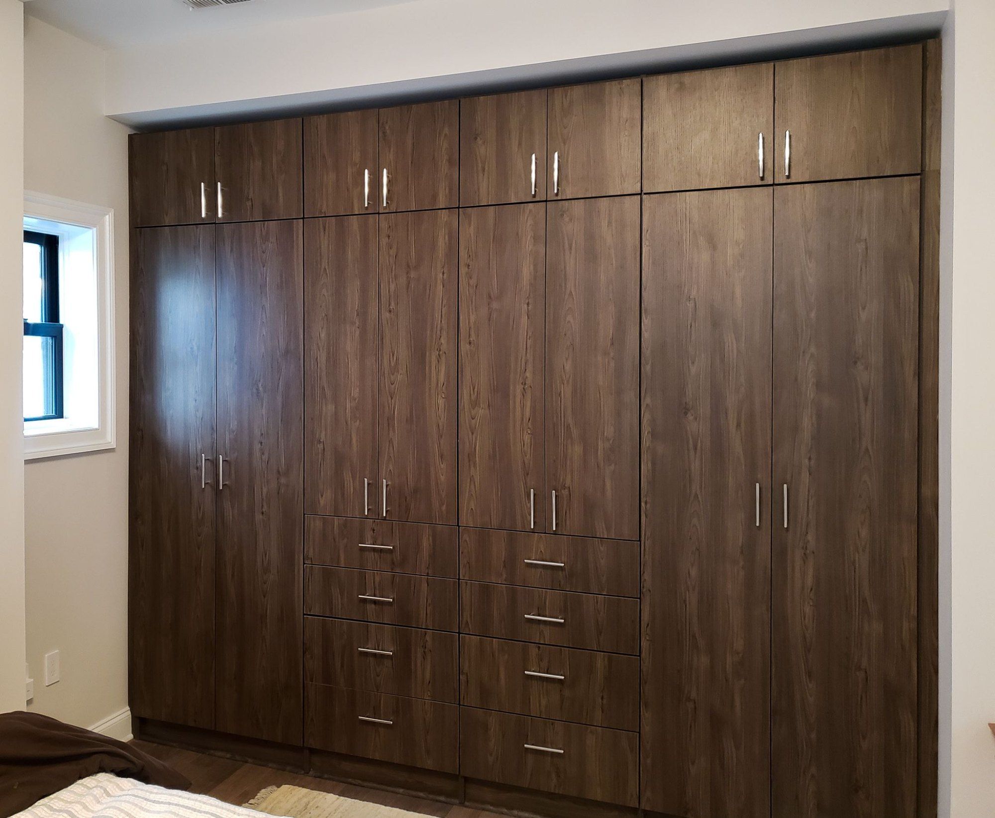 4 Doors Brown Wooden Wardrobe, For Home, With Locker For Brown Wardrobes (Photo 5 of 15)