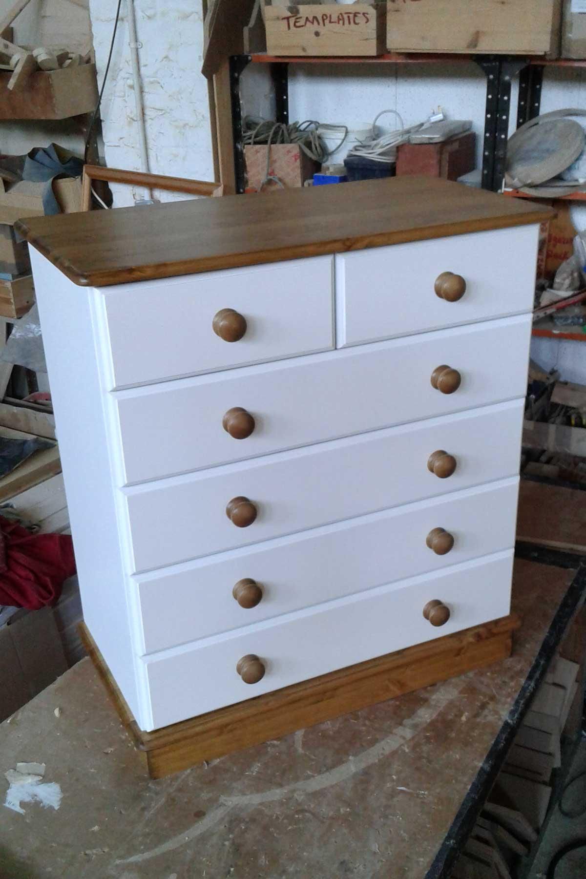 4+2 Painted Pine Chest Of Drawers Within Shabby Chic Pine Wardrobes (Photo 13 of 15)