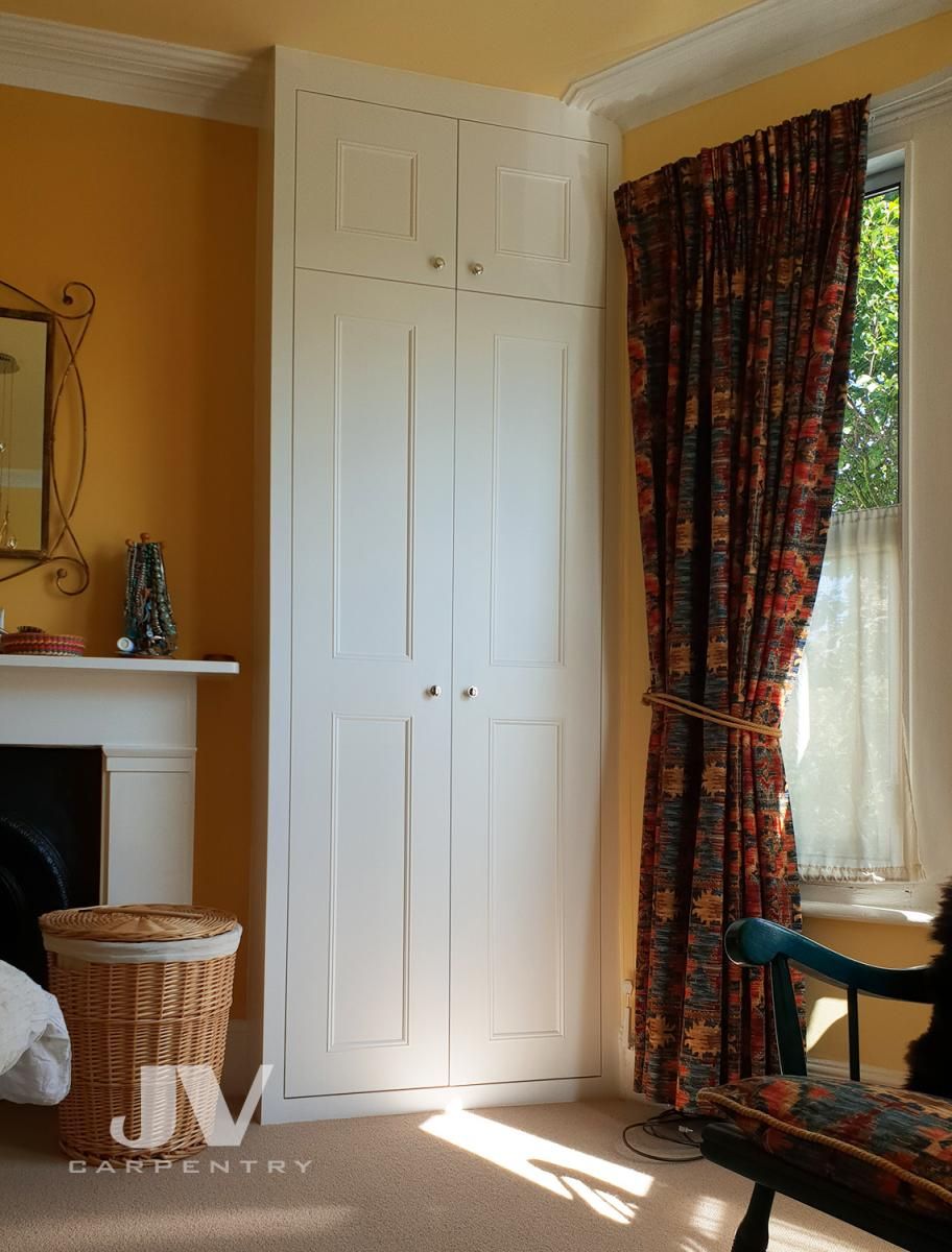 Alcove Wardrobes On Either Side Of The Chimney | London | Jv Carpentry Regarding Alcove Wardrobes (View 11 of 15)