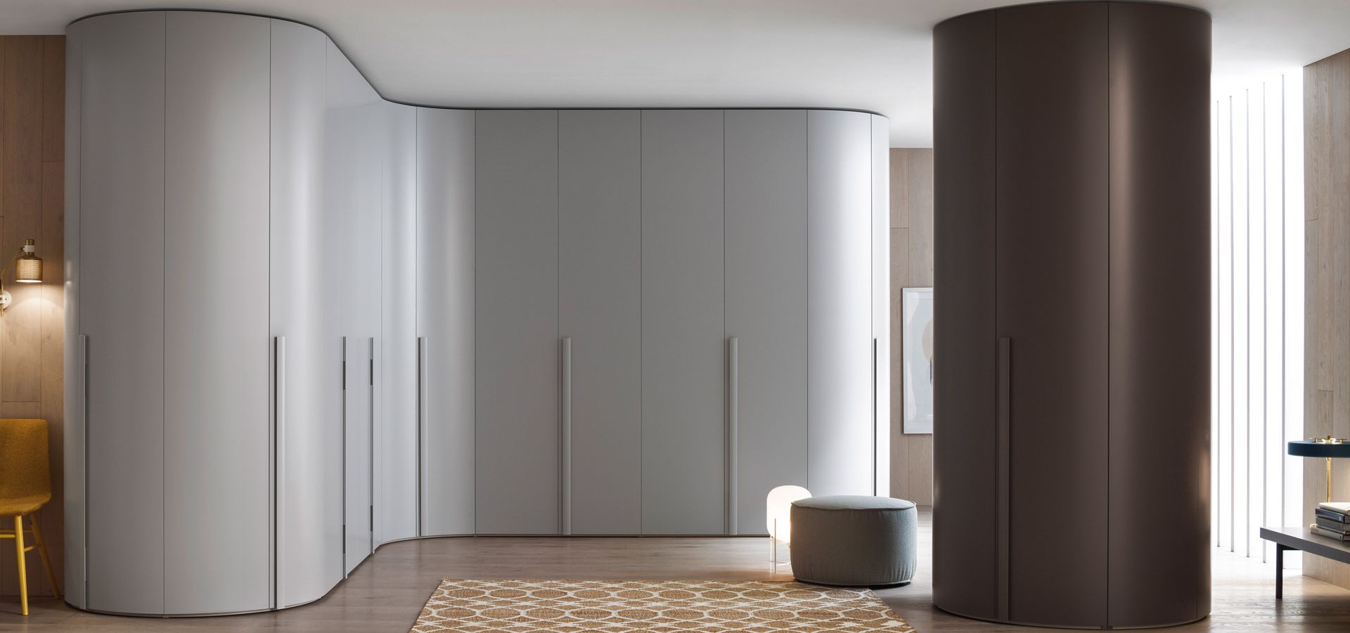 Alfa Curve – Fitted Bedroom Furniture | Wardrobes Uk | Lawrence Walsh  Furniture Pertaining To Curved Corner Wardrobes Doors (Photo 3 of 15)