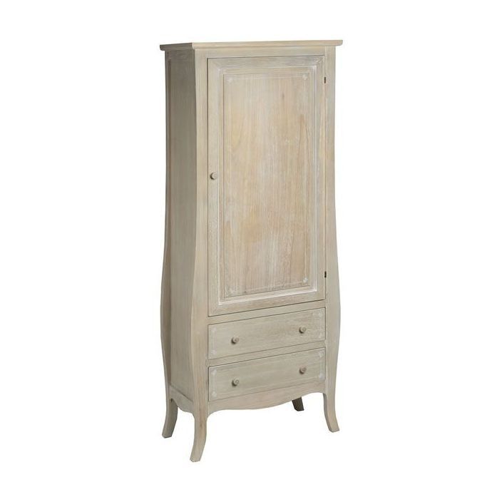 Amore Limed Antique French Single Wardrobe In Single French Wardrobes (View 4 of 15)