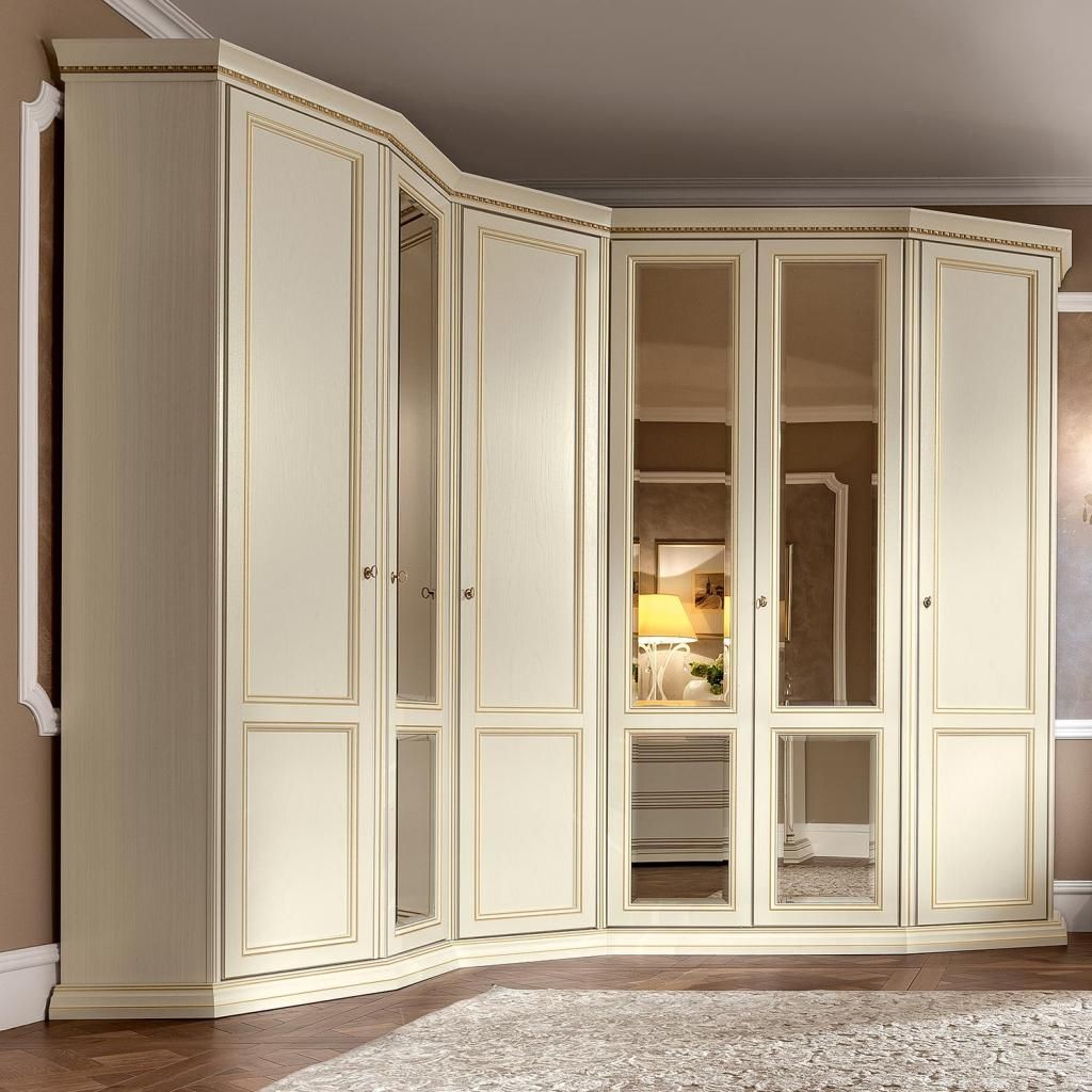Andrea White Ash Curved Wardrobe – Lycroft Interiors Intended For Curved Corner Wardrobes Doors (Photo 15 of 15)