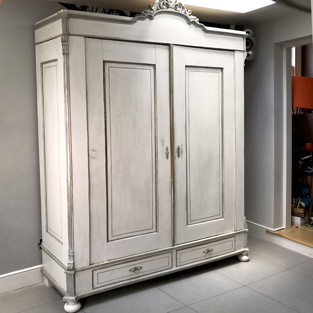 Antique French Painted Armoire – Sold | Napoleonrockefeller – Vintage And  Retro Furniture, Bespoke Hand Crafted Chairs And Seating Within French Wardrobes For Sale (View 11 of 15)