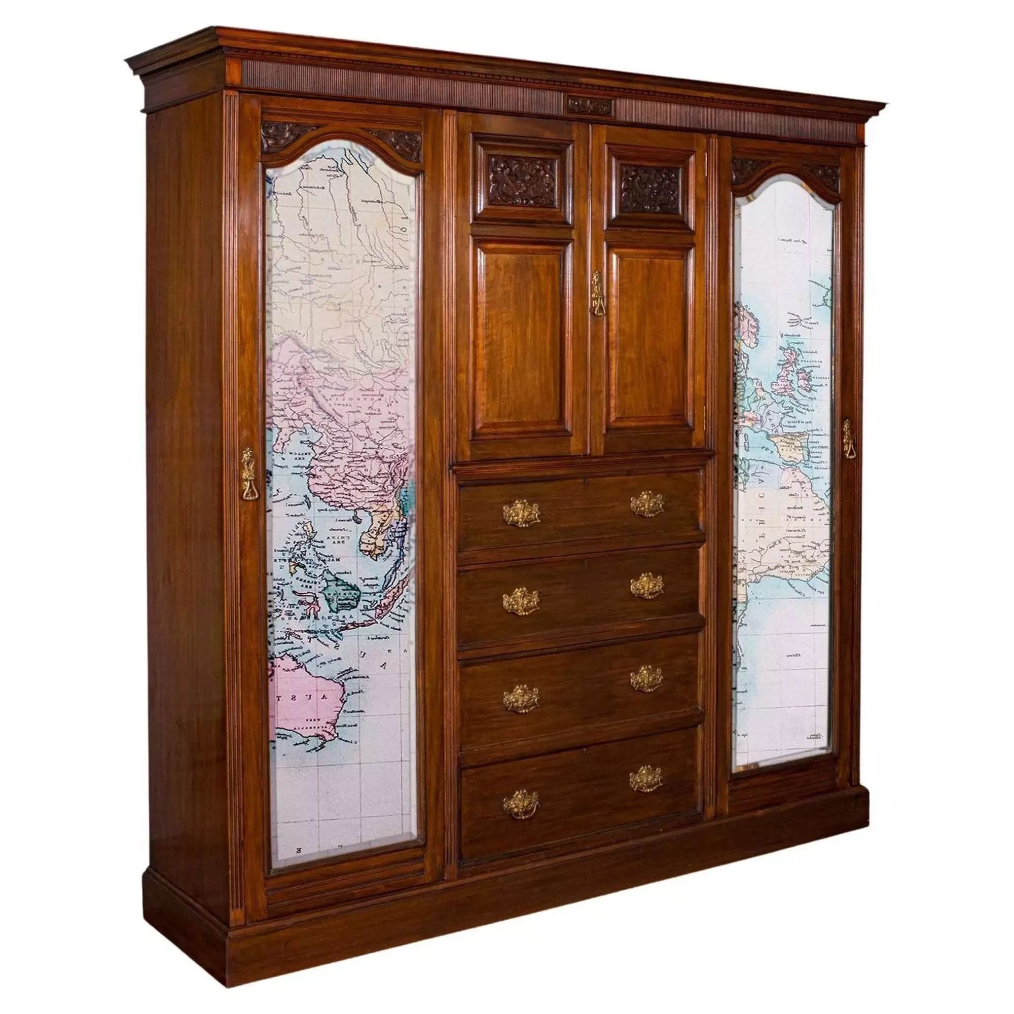 Antique Gentleman's Wardrobe, Walnut, Compactum, Waring And Gillow,  Victorian In Antique Wardrobes & Armoires With Regard To Ornate Wardrobes (Photo 12 of 15)