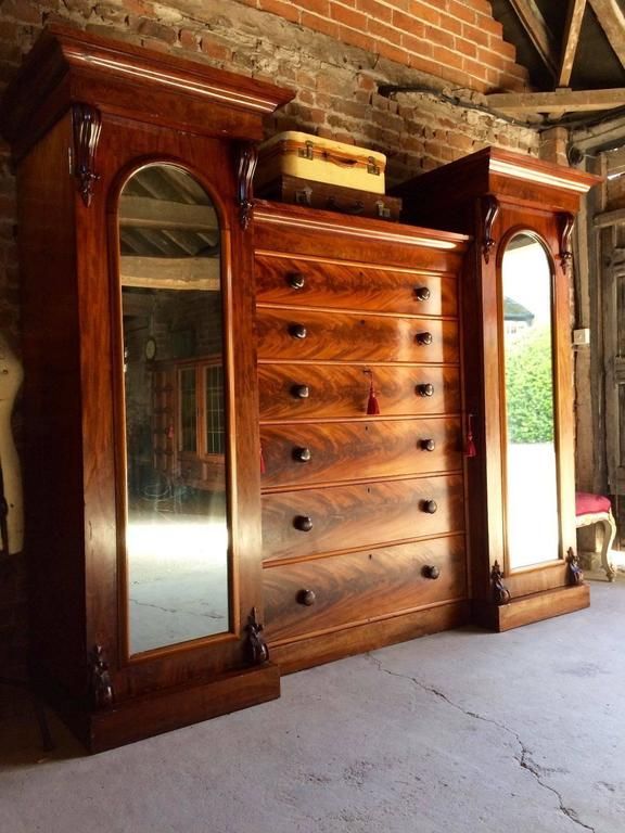 Antique Wardrobe Chest Dresser Armoire Mahogany Victorian Large Huge At  1stdibs | Antique Large Wardrobe, Large Antique Armoire Wardrobe, Antique  Wardrobe For Sale Throughout Large Antique Wardrobes (View 13 of 15)