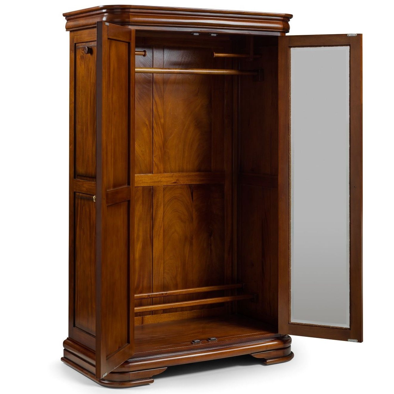 Antoinette French Sleigh Double Wardrobe | Traditional French Wardrobes |  French Bedroom Furniture | Sleigh Wardrobe Within Mahogany Wardrobes (Photo 11 of 15)