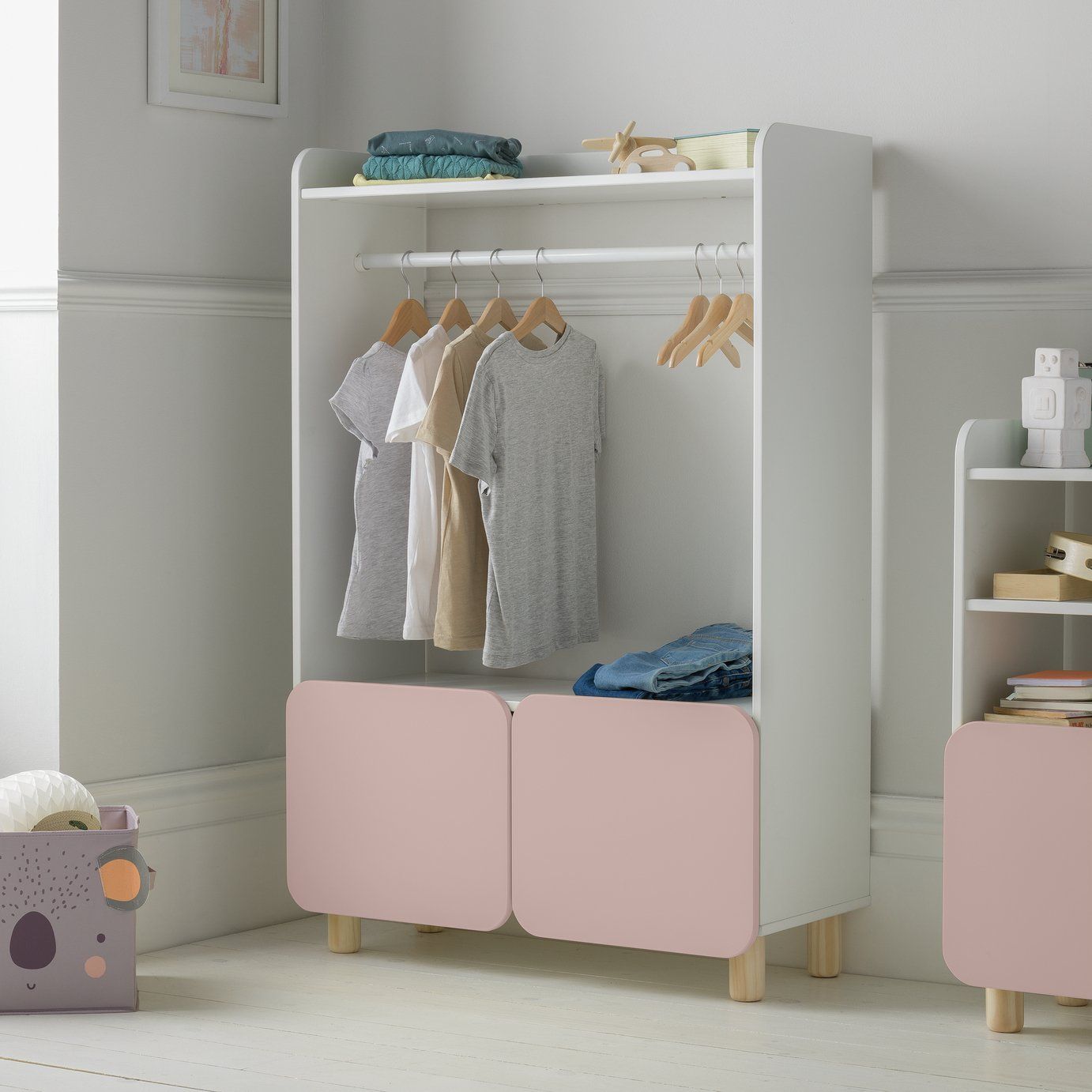 Argos Home Milo Dressing Rail – Pink | Compare Furnishings In Argos Double Rail Wardrobes (View 6 of 15)