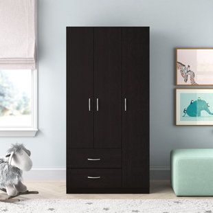 Armoire With Hanging Rod | Wayfair Regarding Wardrobes With 3 Hanging Rod (View 7 of 15)