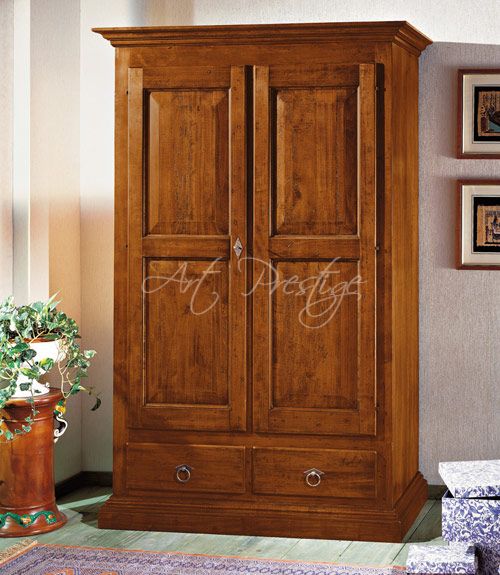 Art.1907/a Traditional Wardrobe With Two Doors – Art Prestige – Luxury  Furniture Within Traditional Wardrobes (Photo 9 of 15)