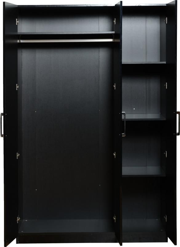 Ashley's Trade Carpet Centre: – Charisma 3 Door Wardrobe In Black Gloss Intended For 3 Door Black Wardrobes (View 9 of 15)