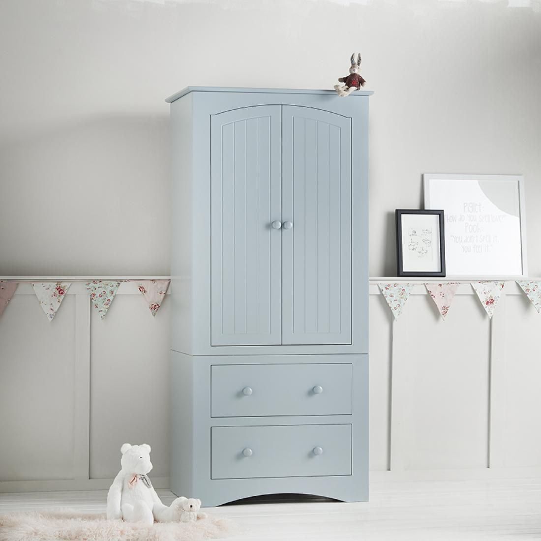 Barney And Boo 2 Drawer Wardrobe | Childs Wardrobe| Kids Bedrooms |  Childrens Furniture With Small Tallboy Wardrobes (View 14 of 15)