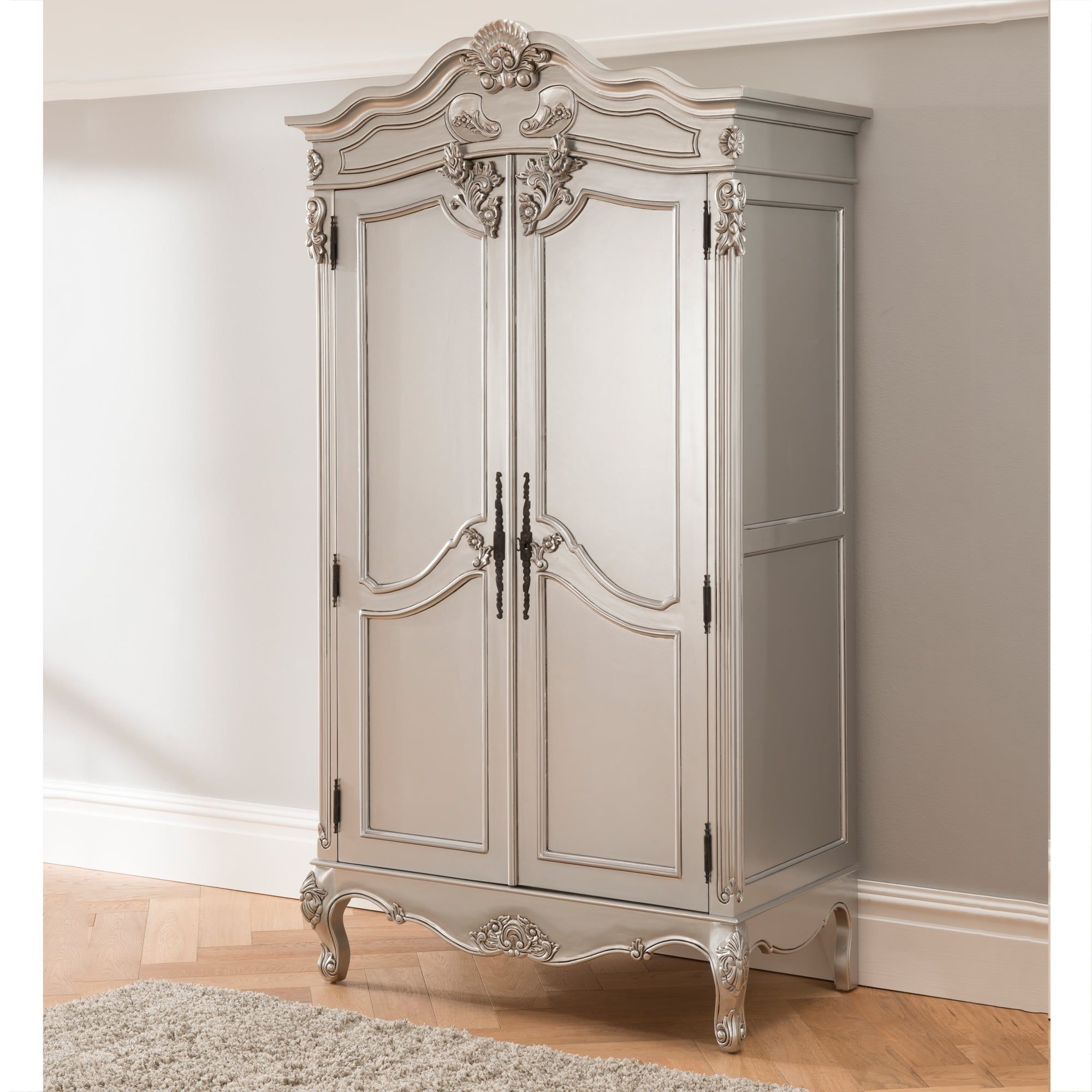Baroque Antique French Style Wardrobe | Shabby Chic Wardrobe, French  Antiques, French Furniture Bedroom For Vintage Shabby Chic Wardrobes (View 8 of 15)