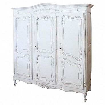 Baroque Style Wardrobe, White Lacquered, Shabby Chic | Intondo With White Shabby Chic Wardrobes (Photo 6 of 15)