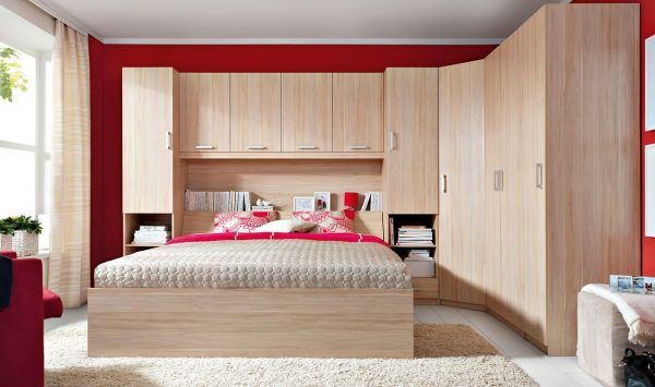 Bedroom Cupboard Design Ideas | Bett Modern, Einbaumöbel, Haus Einrichten With Regard To Over Bed Wardrobes Sets (View 14 of 15)
