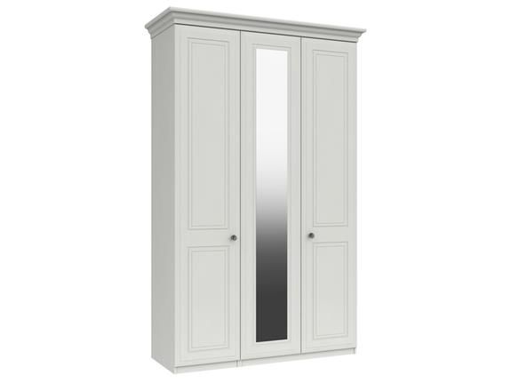 Bedroom | Reims | Tall 3 Door Wardrobe With Mirror | Buy At Lucas  Furniture, Alyesbury Regarding 3 Door Mirrored Wardrobes (View 12 of 15)