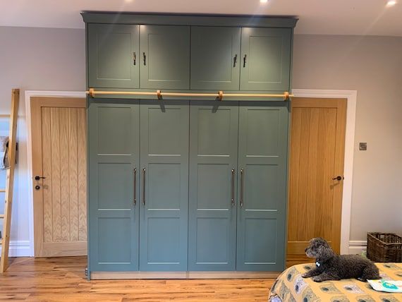 Bespoke Fitted Wardrobe Painted Doors Custom Made Wardrobes – Etsy Singapore For Farrow And Ball Painted Wardrobes (Photo 12 of 15)