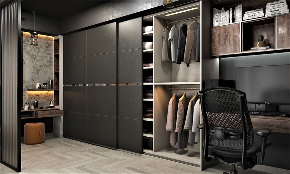 Black Wardrobe Design Ideas For Your Bedroom | Designcafe With Regard To Large Black Wardrobes (View 8 of 15)