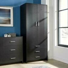 Black Wardrobes With Drawers For Sale | Ebay Throughout Cheap Black Wardrobes (View 15 of 15)