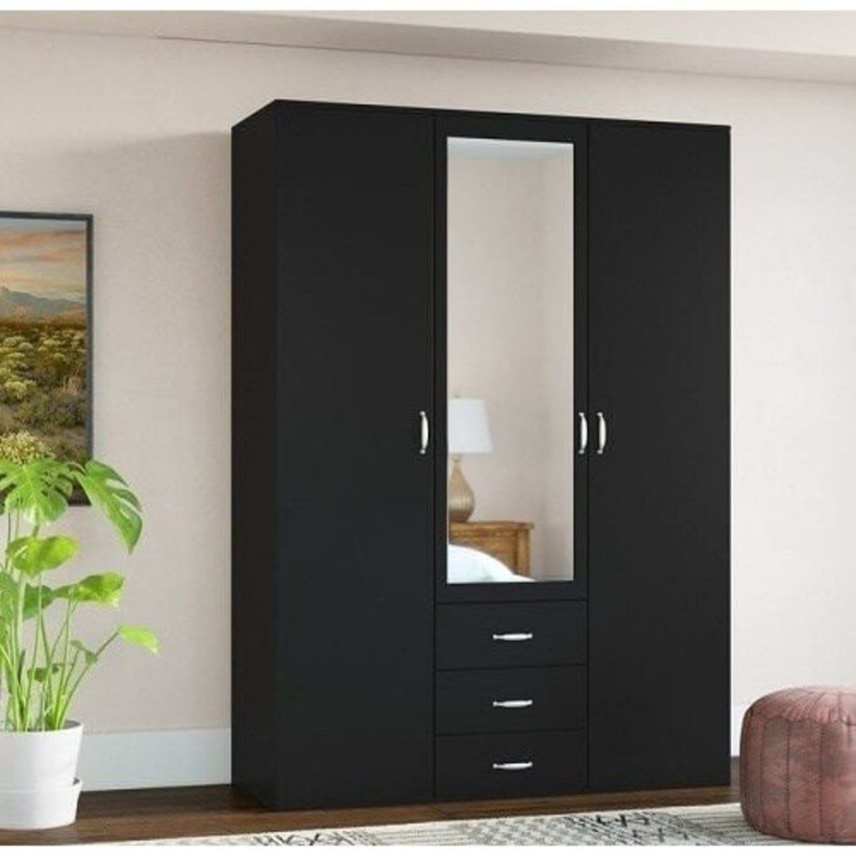 Boa Furnitures Wardrobe With Drawers – Black | Konga Online Shopping With Regard To Black Wardrobes With Drawers (View 14 of 15)