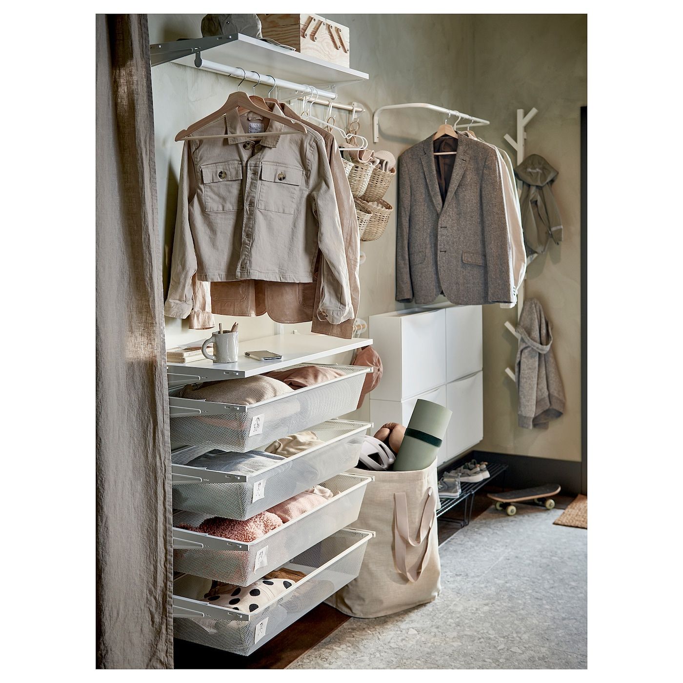 Boaxel Clothes Rail, White, 311/2" – Ikea Regarding Double Up Wardrobes Rails (Photo 4 of 15)