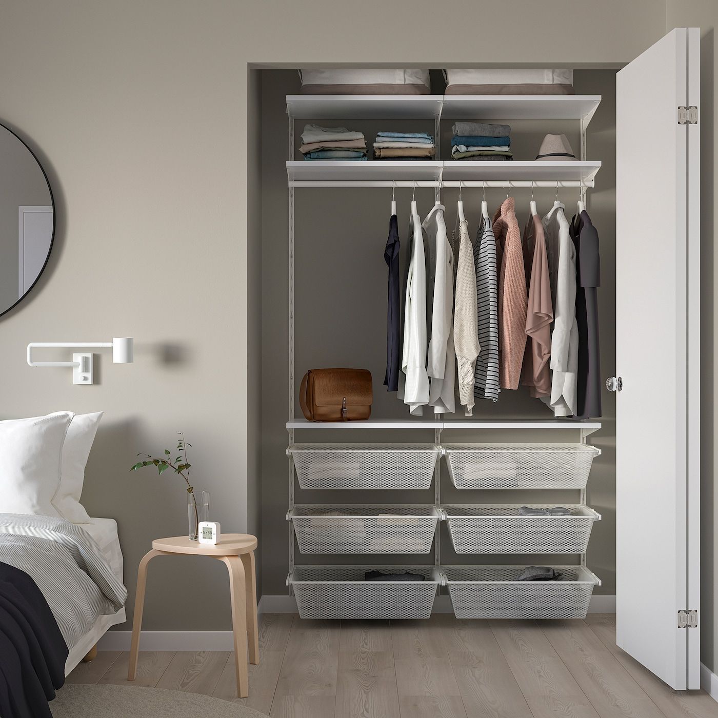 Boaxel Wardrobe Combination, White, 491/8x153/4x79" – Ikea Regarding Wardrobes And Drawers Combo (View 9 of 15)