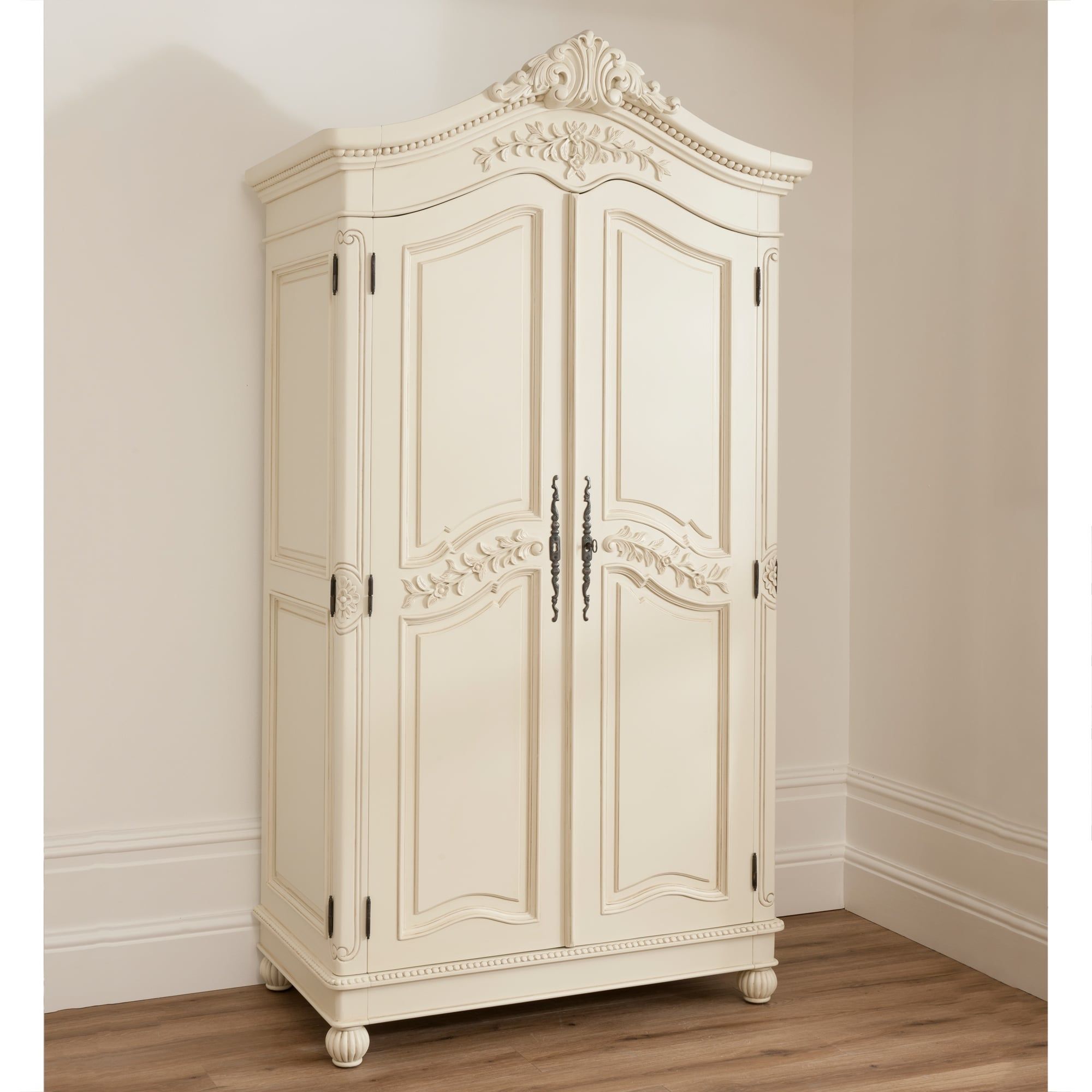 Bordeaux Ivory Shabby Chic Wardrobe | Shabby Chic Furniture With Regard To Shabby Chic Wardrobes For Sale (View 13 of 15)