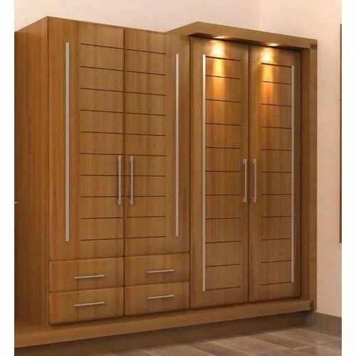 Brown Modern Wooden Bedroom Wardrobe, For Home With Regard To Wooden Wardrobes (View 10 of 15)