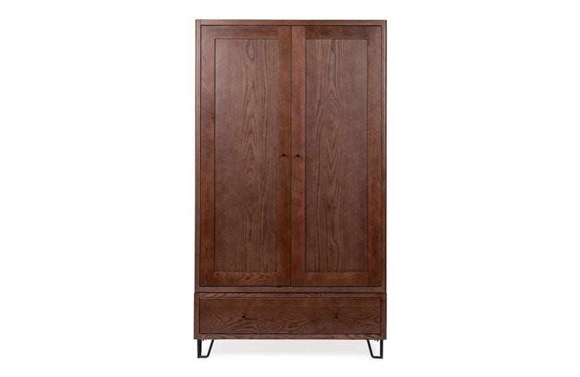 Brunel Double Wardrobe Dark Wood | Heal's (uk) With Regard To Dark Wood Wardrobes With Drawers (View 9 of 15)