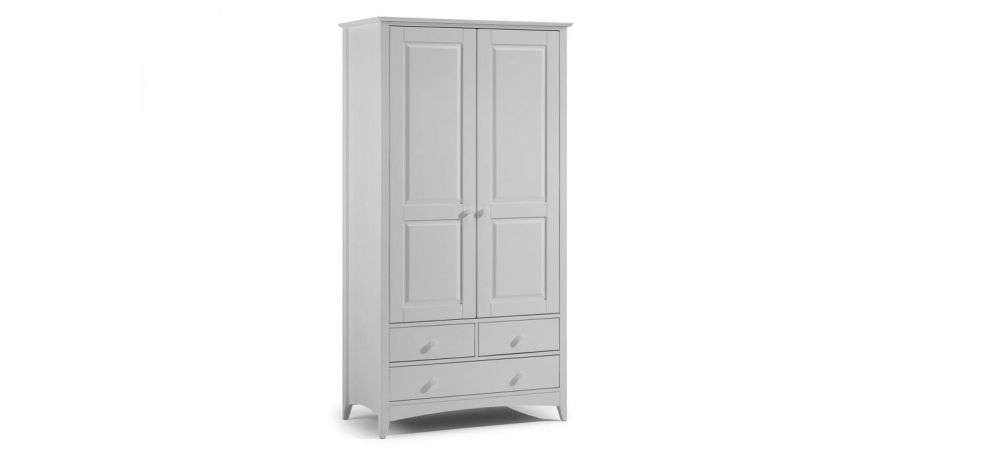Cameo Combination Wardrobe – Dove Grey – Dove Grey Lacquer – Solid Pine  With Mdf | Leather Sofa World For Cameo Wardrobes (View 8 of 15)