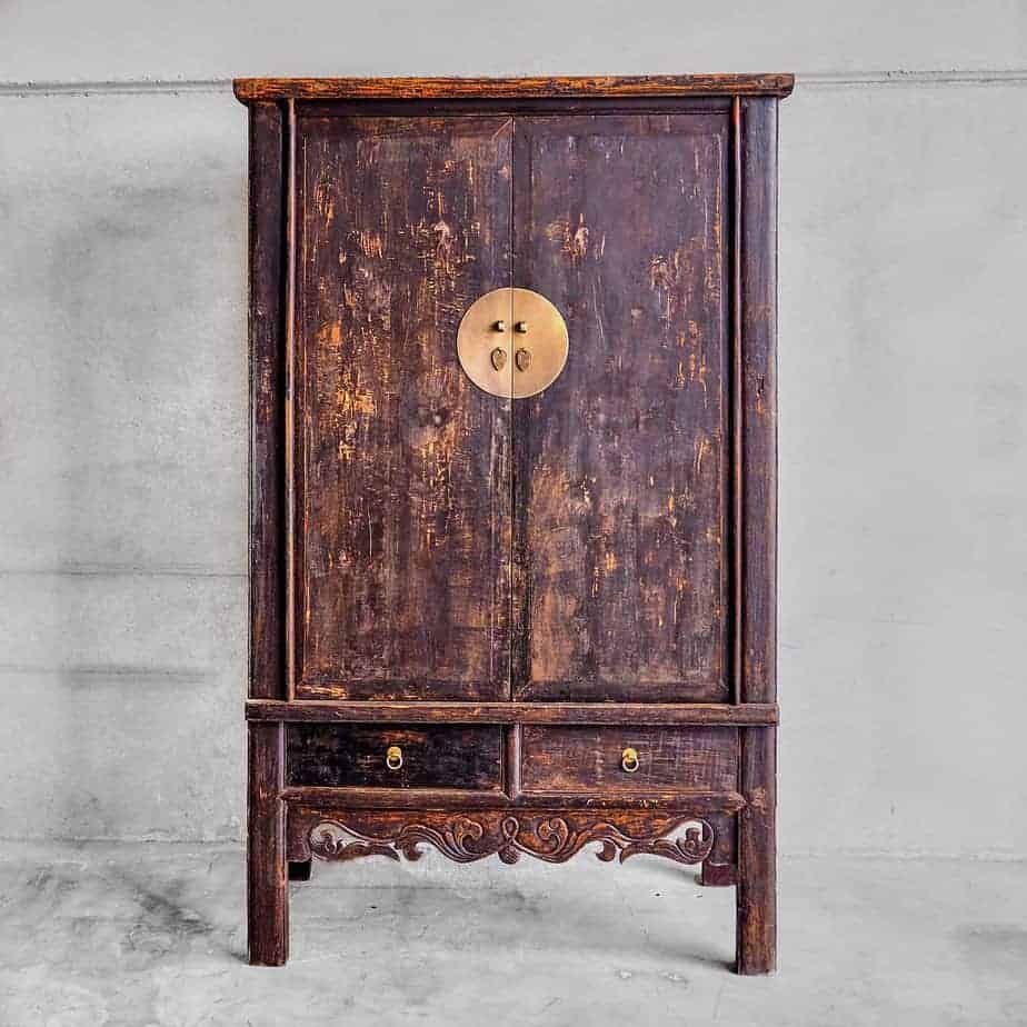 Chinese Antique Cabinet | Two Door Wardrobe | Amaru Antiques Within Chinese Wardrobes (Photo 15 of 15)