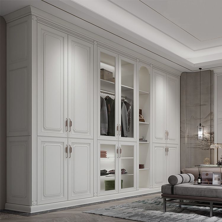 Chinese Factory Wholesale European French Style Bedroom Furniture White Pvc  Wood Wardrobe – China Pvc Wood Wardrobe, Wood Wardrobe | Made In China Intended For White French Style Wardrobes (View 10 of 15)