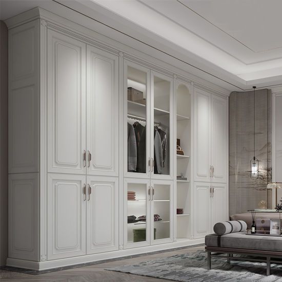 Chinese Factory Wholesale European French Style Bedroom Furniture White Pvc  Wood Wardrobe – China Pvc Wood Wardrobe, Wood Wardrobe | Made In China Pertaining To French Style Wardrobes (Photo 8 of 15)