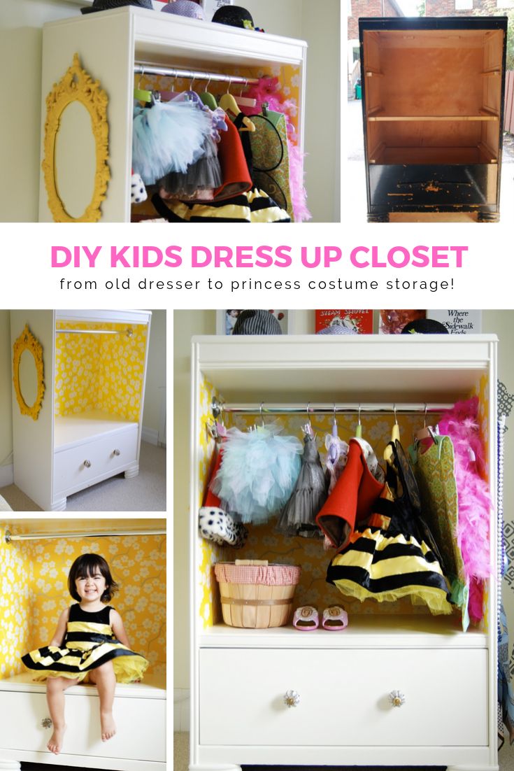 Chloe's Diy Dress Up Closet – Rambling Renovators Regarding Kids Dress Up Wardrobes Closet (View 13 of 15)