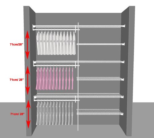 Closetmaid Planning Tips From Organise My Home Intended For Tall Double Rail Wardrobes (View 13 of 15)