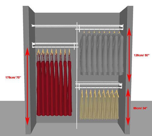 Closetmaid Planning Tips From Organise My Home Within Tall Double Rail Wardrobes (View 5 of 15)