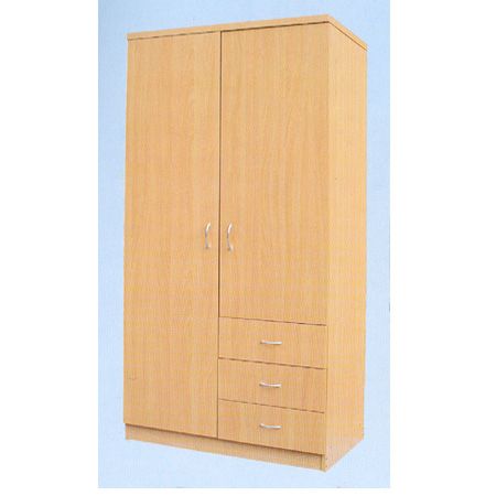 Closets/wardrobe: 2 Door Wardrobe W 3 Drawers F5019 Tmcf @ Elitedecore Pertaining To Cheap 2 Door Wardrobes (View 12 of 15)