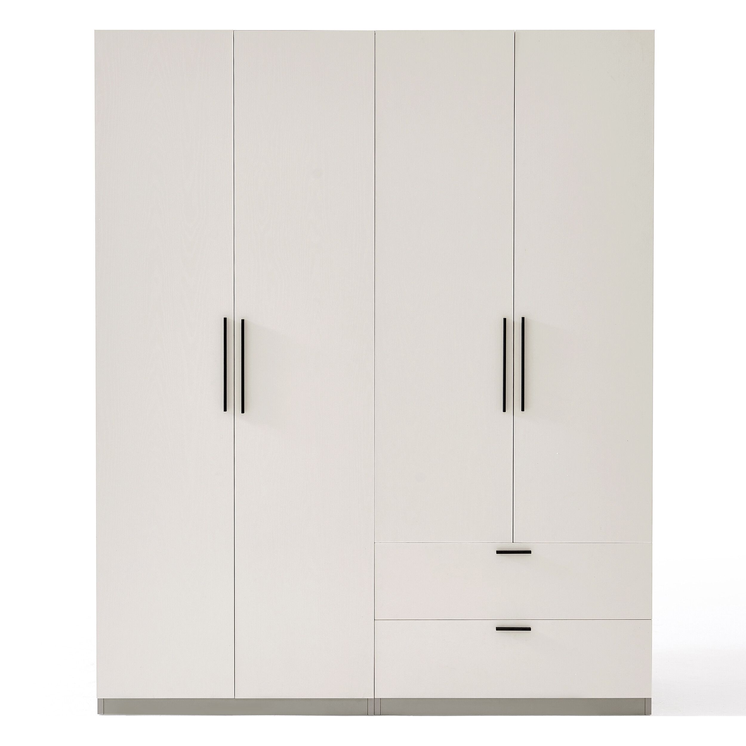 Cohar 1.6m Wardrobe With Drawers Set (white/grey) | Furniture & Home Décor  | Fortytwo In White 3 Door Wardrobes (Photo 17 of 19)