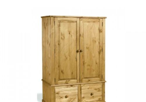 Core Cotswold 2 Door 3 Drawer Pine Wardrobecore Products Pertaining To White And Pine Wardrobes (View 15 of 15)