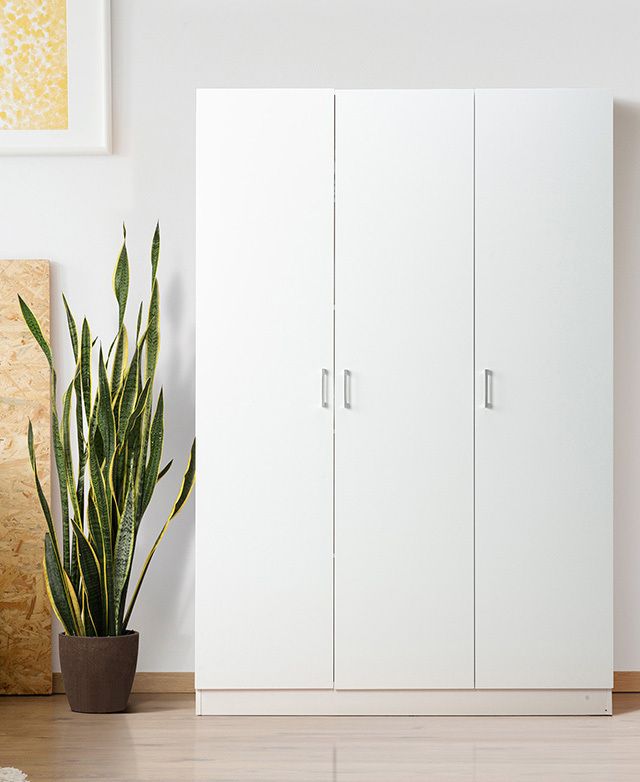 Core Living Vanica 3 Door Storage Cupboard | Temple & Webster In 3 Door White Wardrobes (Photo 15 of 15)