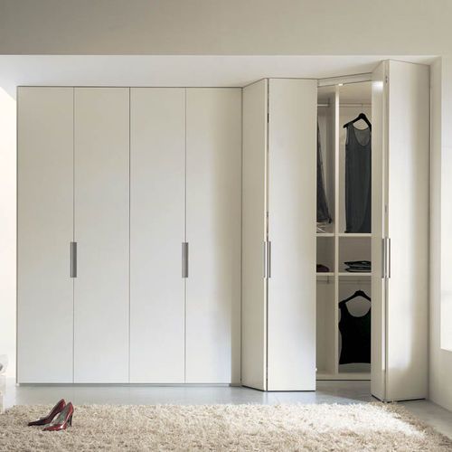Corner Wardrobe – Slow – Mobilform – Contemporary / Lacquered Wood /  Sliding Door Throughout Folding Door Wardrobes (Photo 14 of 15)