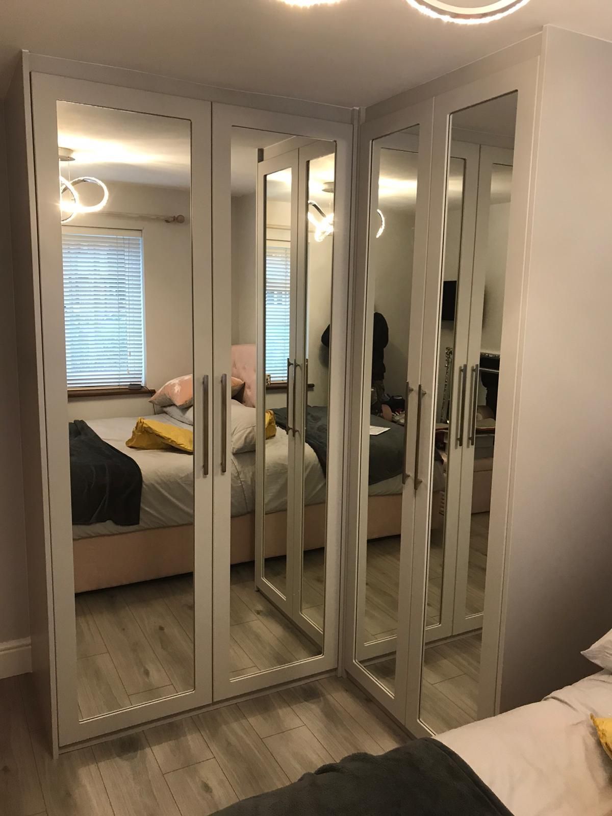 Featured Photo of 15 Best Collection of Mirrored Corner Wardrobes