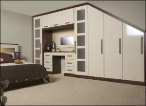 Cream Gloss Bedroom Wardrobe. Fitted Wardrobes, Sliding Wardrobe Doors,  Fitted Bedroom Furniture (View 7 of 15)