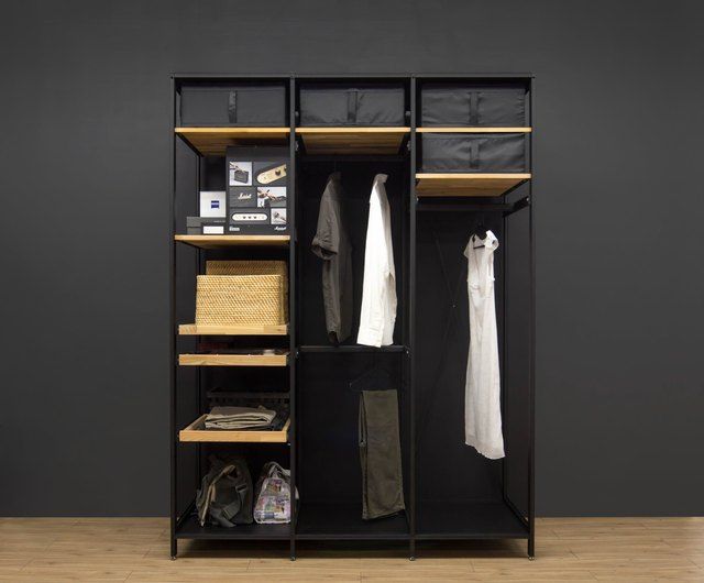 Creesor Shido 60 Industrial Style Cabinet Wardrobe – Shop Creesor Wardrobes  & Shoe Cabinets – Pinkoi In Industrial Style Wardrobes (View 15 of 15)